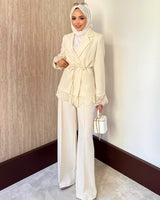 Formal Lace Suit + Belt