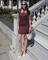 French Polka Mini Dress
