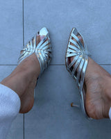 Glam Heeled Mules