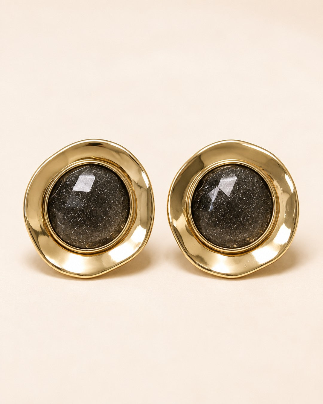 Glass Medallion Earrings