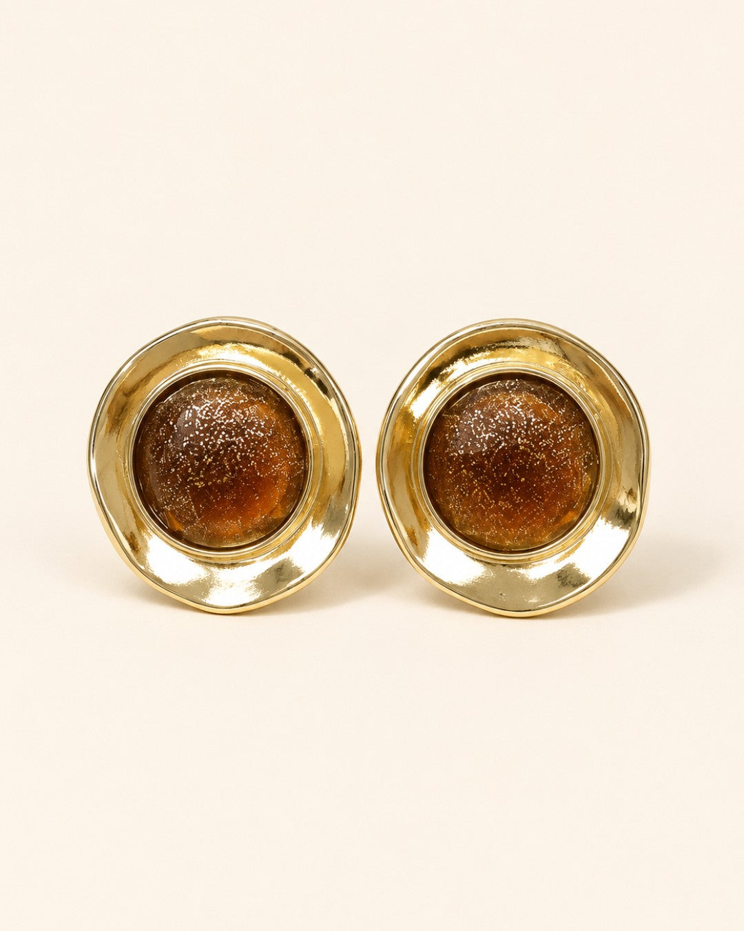 Glass Medallion Earrings
