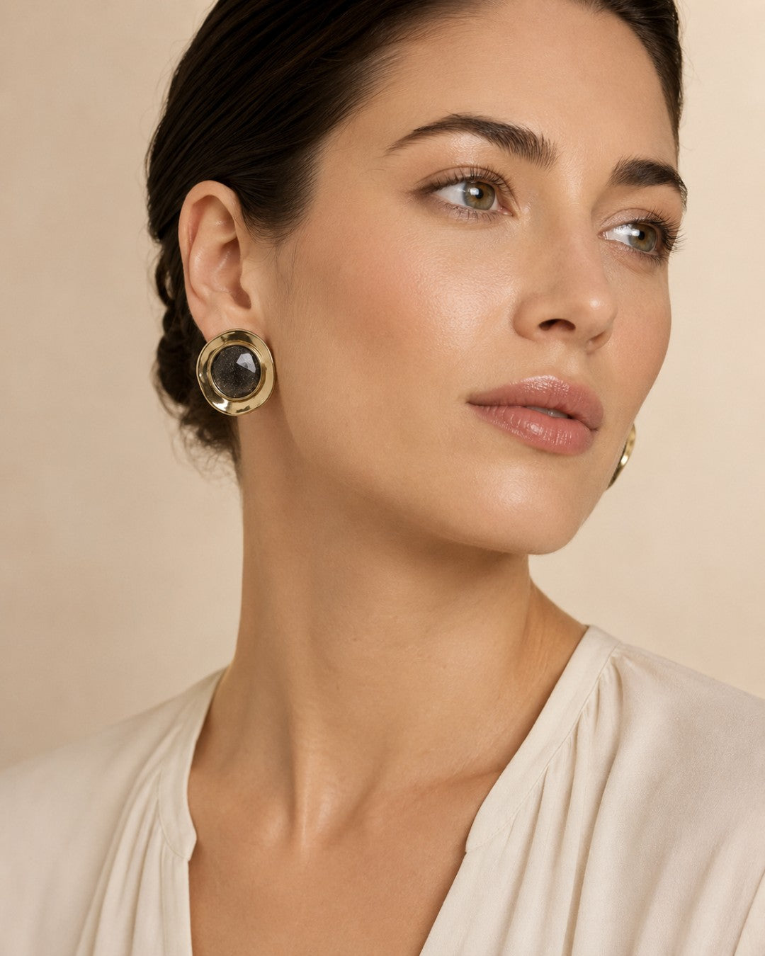 Glass Medallion Earrings