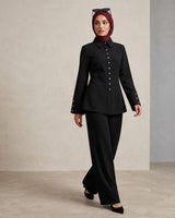 Gold Button Tailored Set