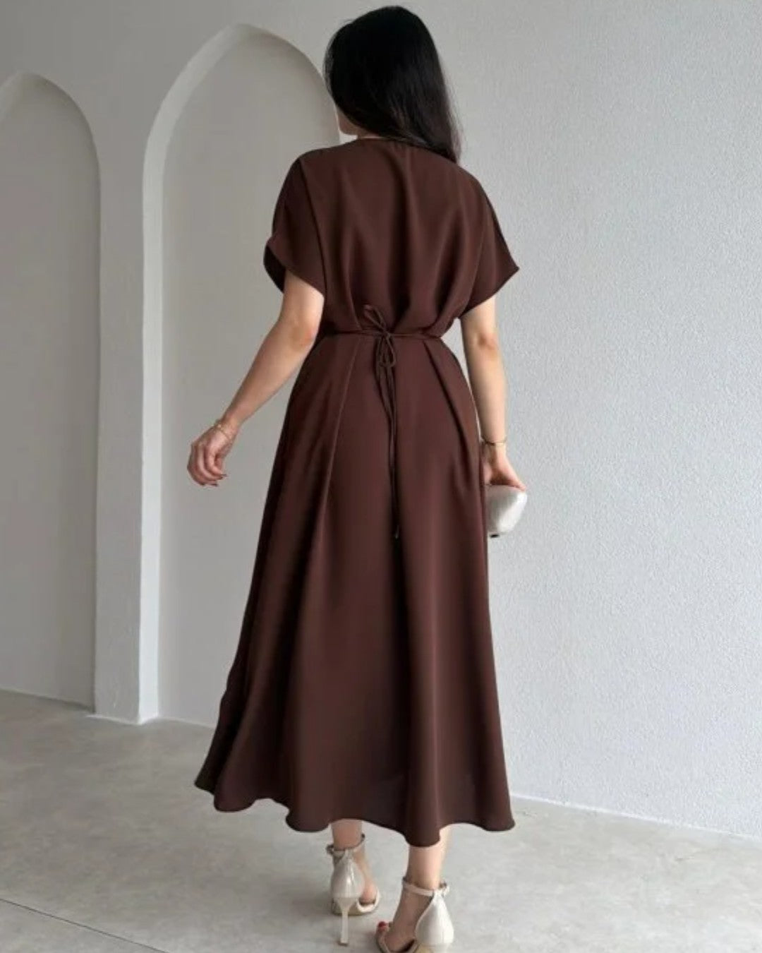 Gold Detail Midi Dress