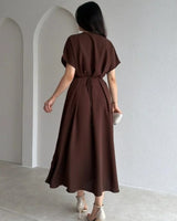 Gold Detail Midi Dress