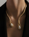 Gold Tone Necklace With Pearl Detail