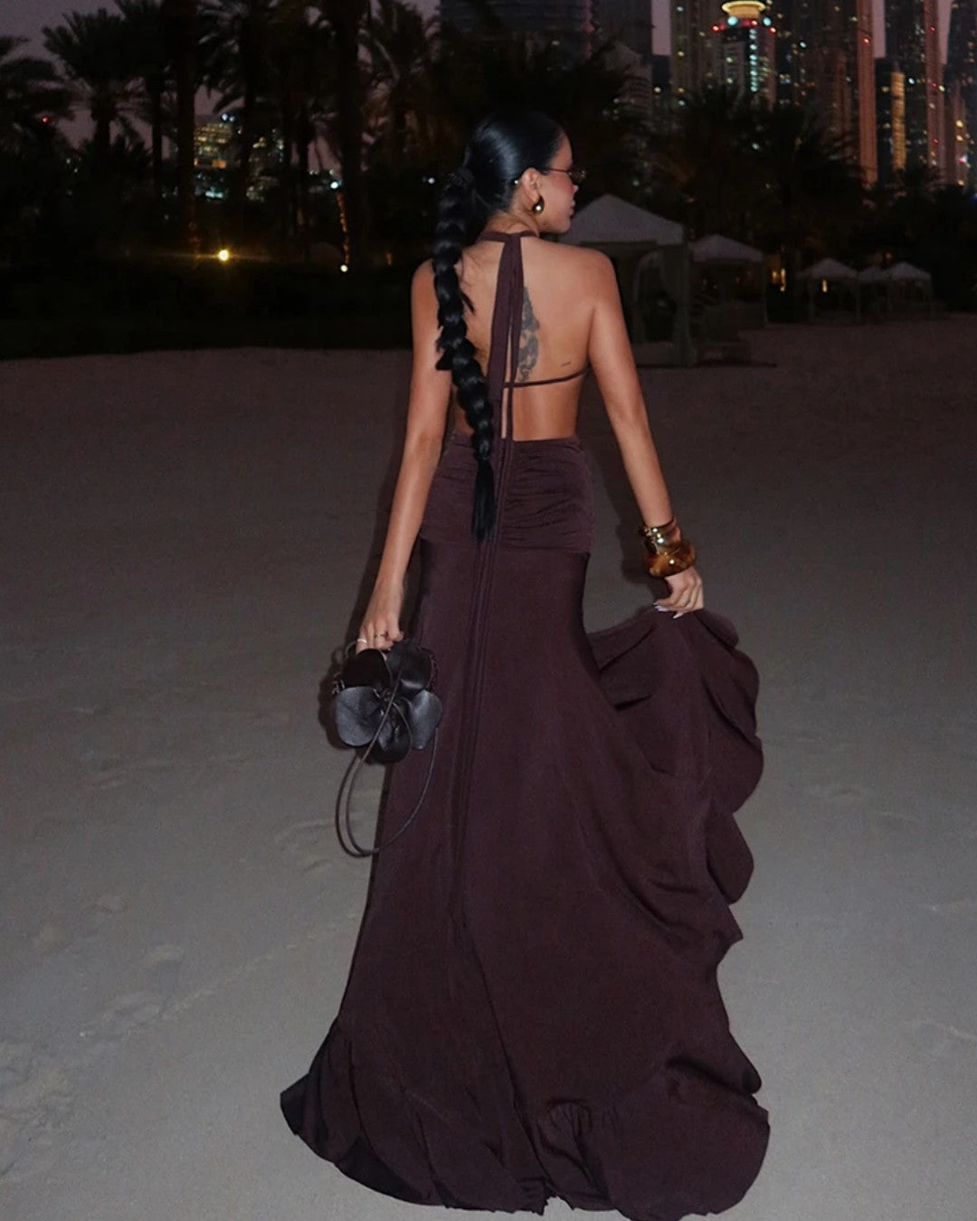Golden Hour Halter Maxi Dress