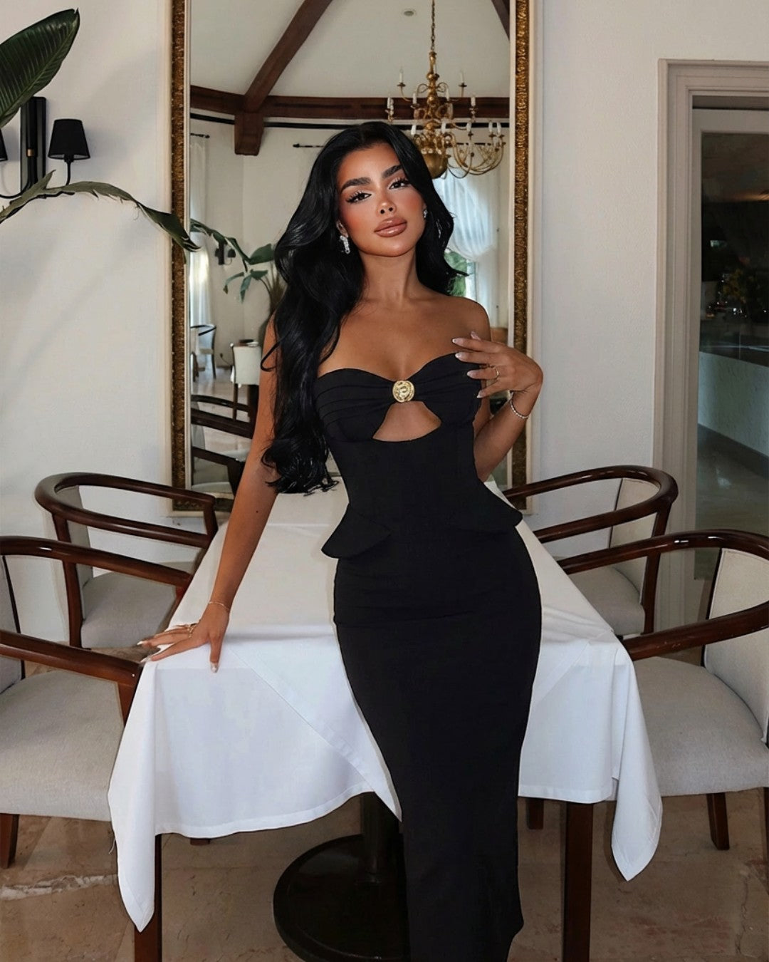 Golden Hour Noir Dress