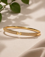 Golden Pavé Cuff Bracelet