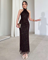 Halter Neck Glam Dress