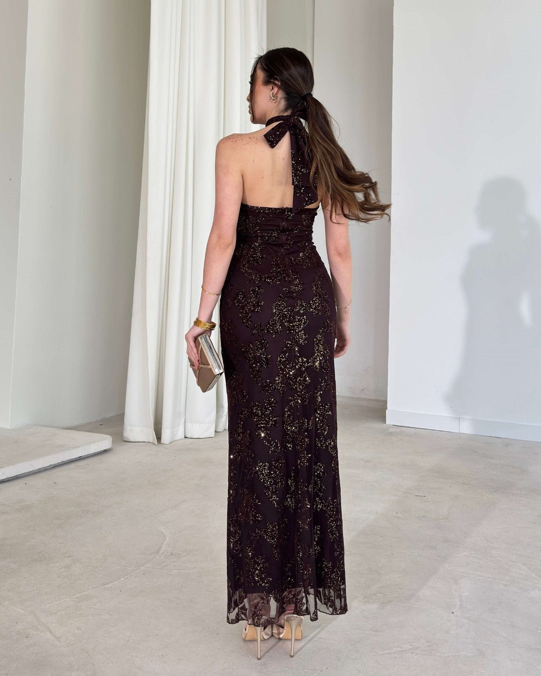 Halter Neck Glam Dress