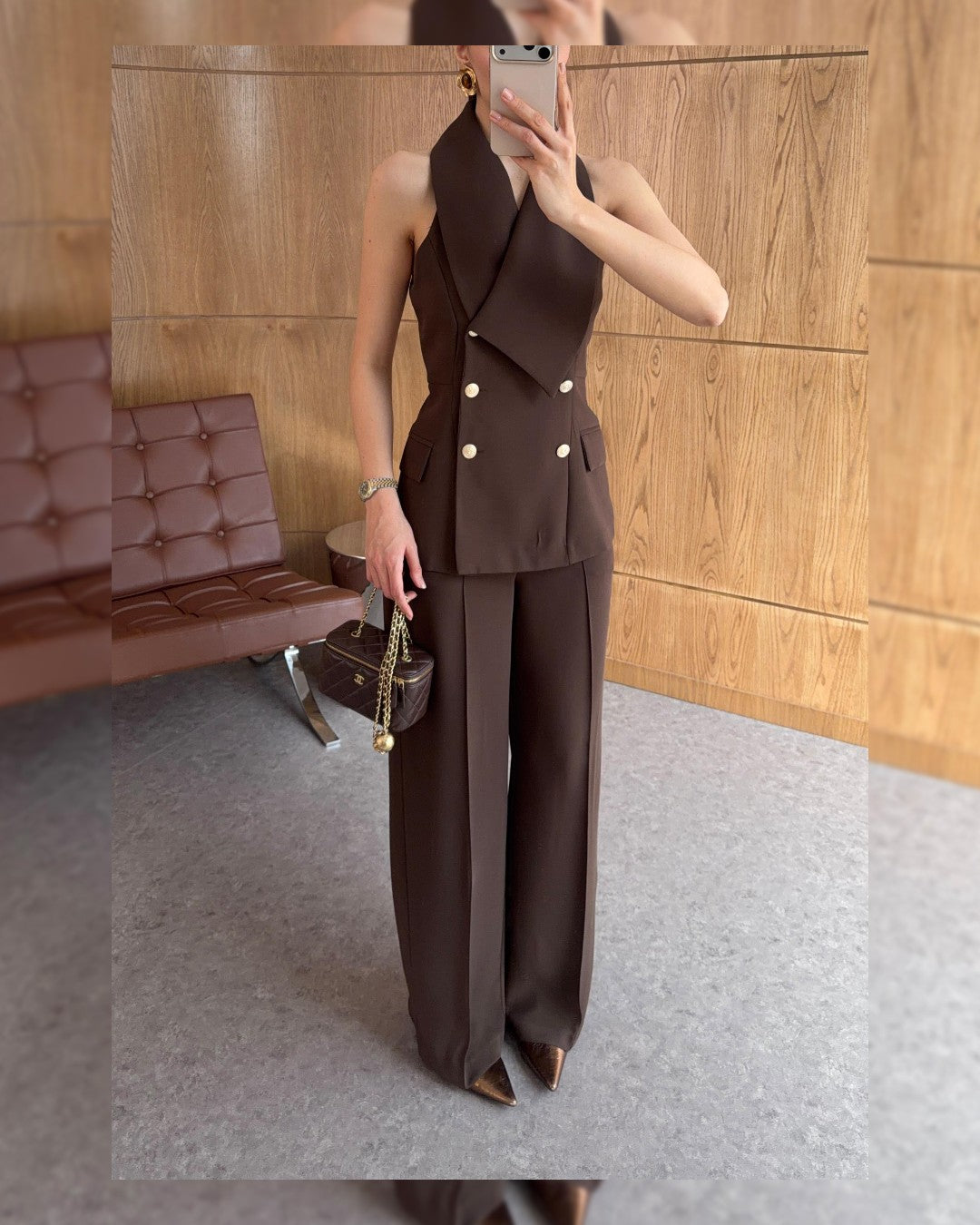 Halter Neck Tailored Suit