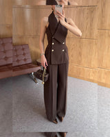 Halter Neck Tailored Suit