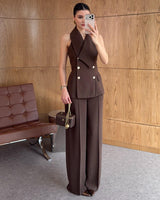 Halter Neck Tailored Suit