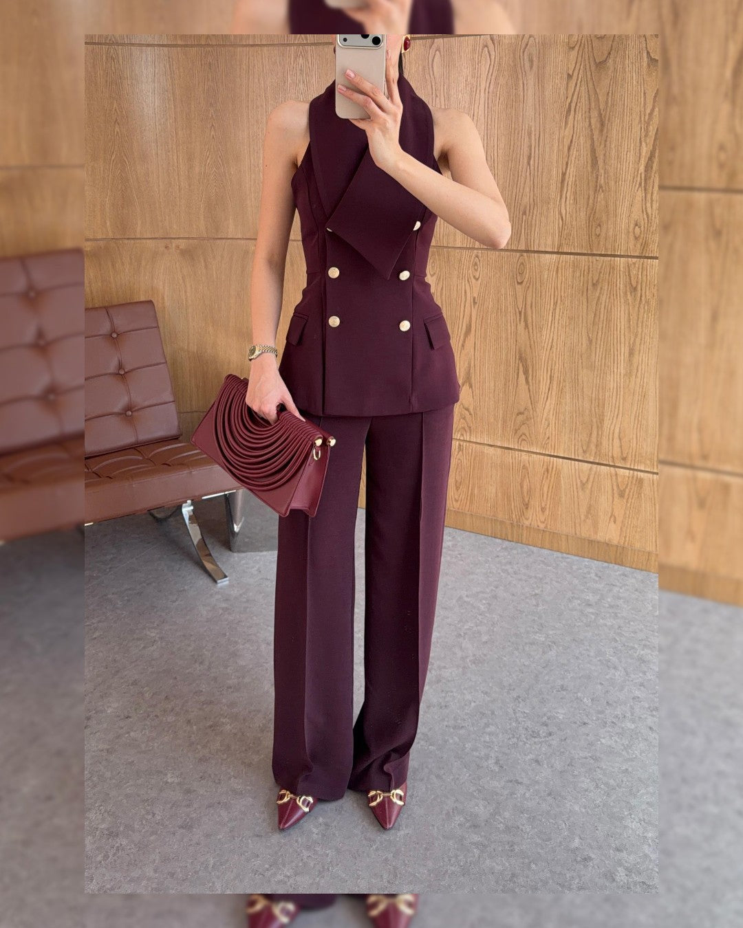 Halter Neck Tailored Suit