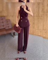 Halter Neck Tailored Suit