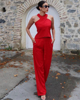 Halter Neck Two-Piece Set