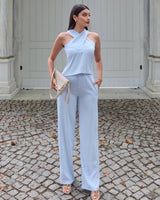 Halter Neck Two-Piece Set