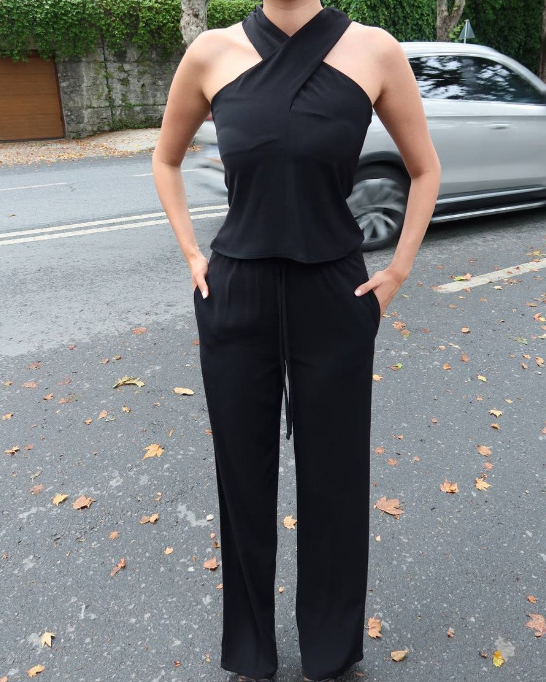 Halter Neck Two-Piece Set