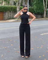 Halter Neck Two-Piece Set