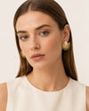 Helia Pearl Sunburst Earrings