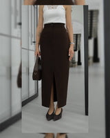 High-Waist Midi Skirt