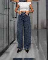 High-Waist Panel Jeans