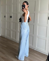 High-Waist Wide Leg Denim