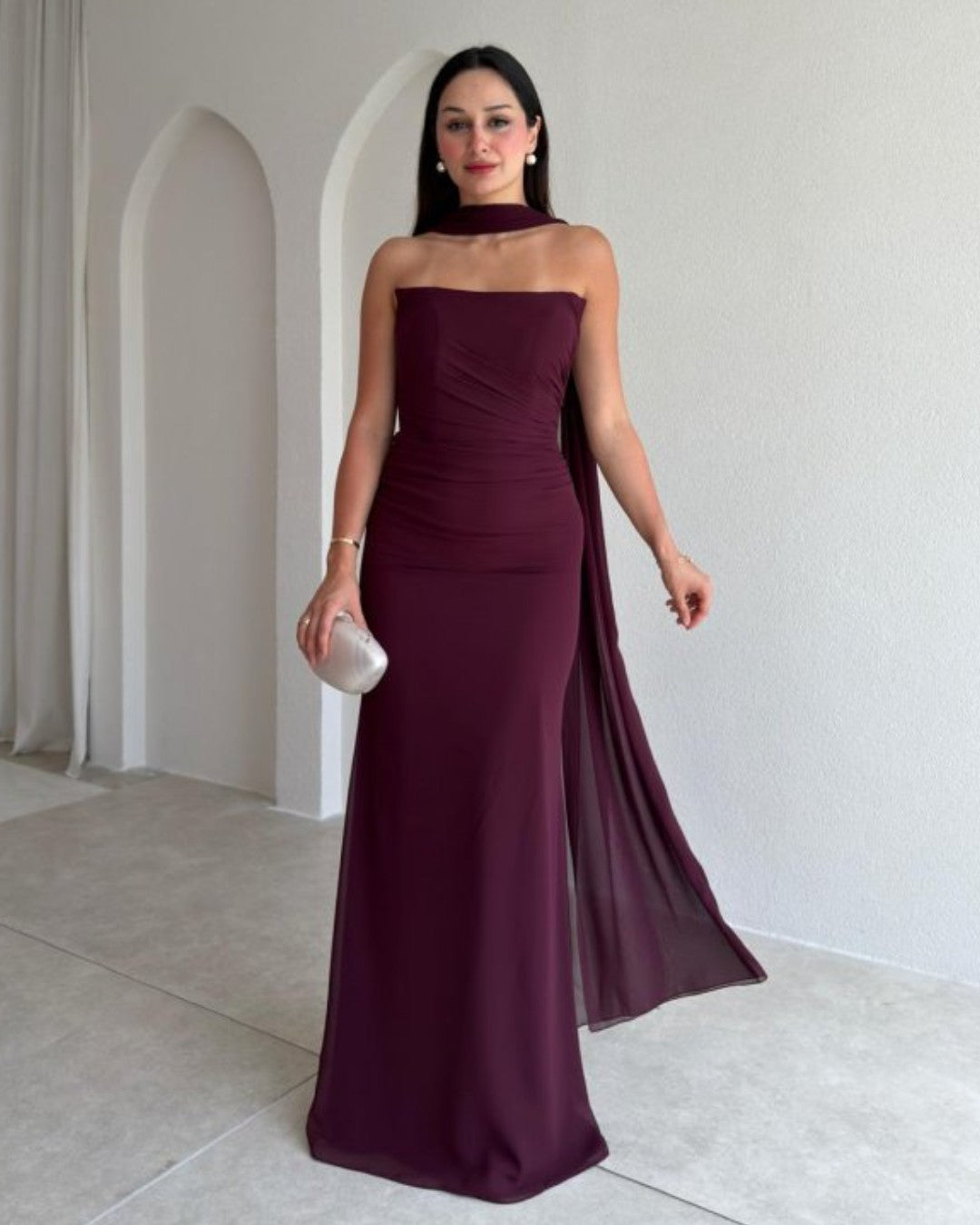 Isabella Scarf Maxi Gown