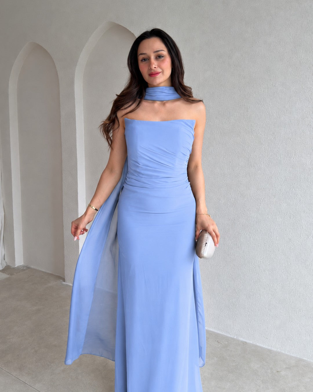 Isabella Scarf Maxi Gown