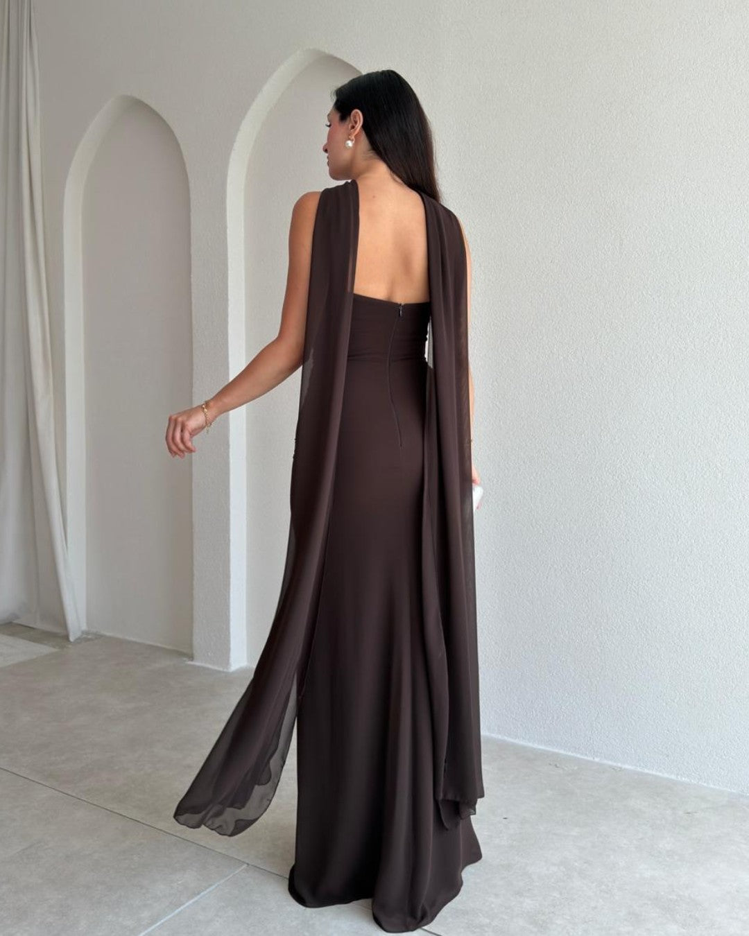 Isabella Scarf Maxi Gown