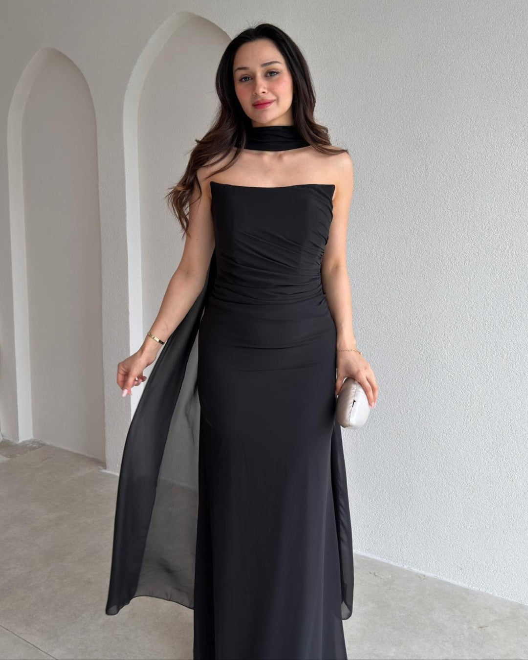 Isabella Scarf Maxi Gown