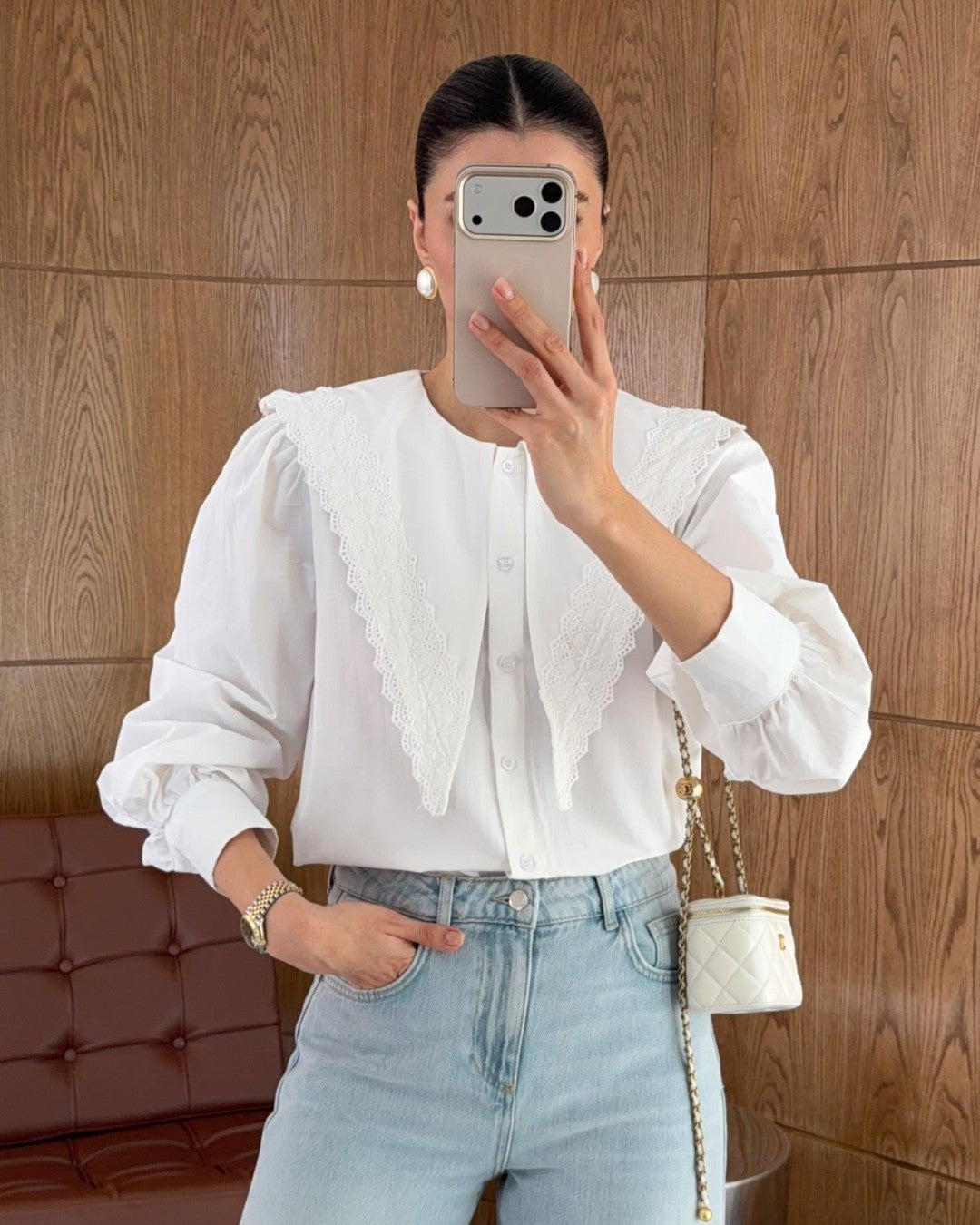 Lace Collar Statement Shirt