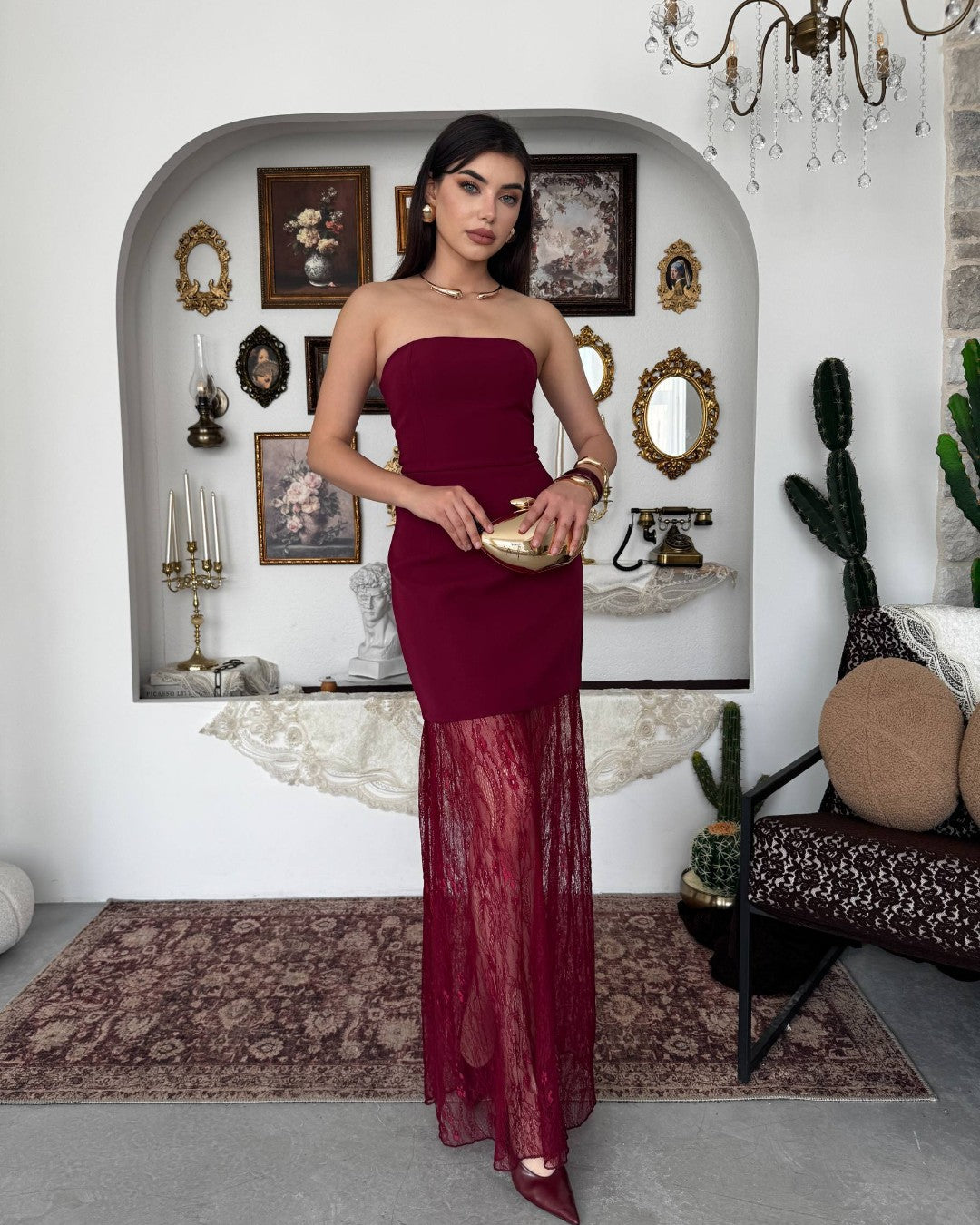 Lace Dantel Maxi Dress