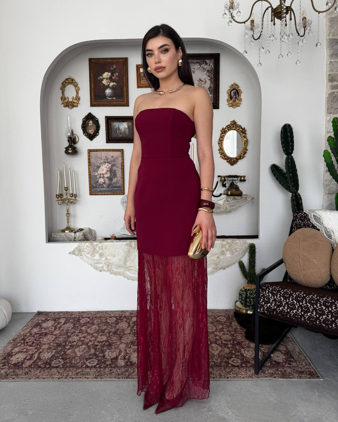 Lace Dantel Maxi Dress