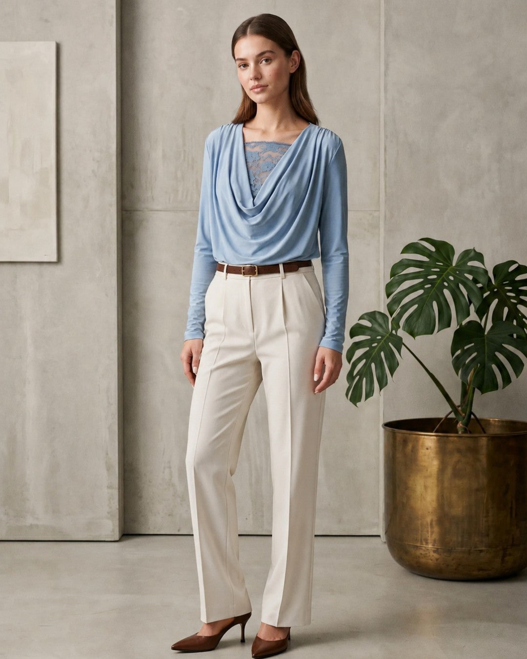 Lace Drape Top