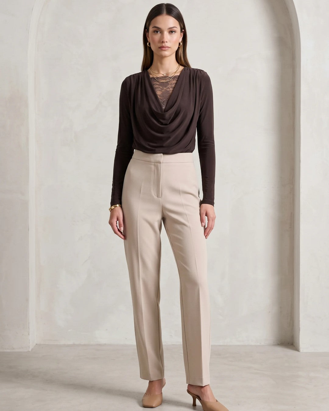 Lace Drape Top
