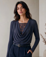 Lace Drape Top