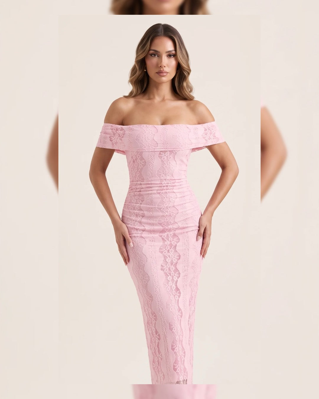 Lace Midi Elegant Dress