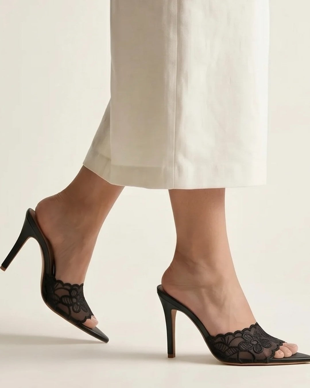 Lace Mule Gianvito Rossi Inspired