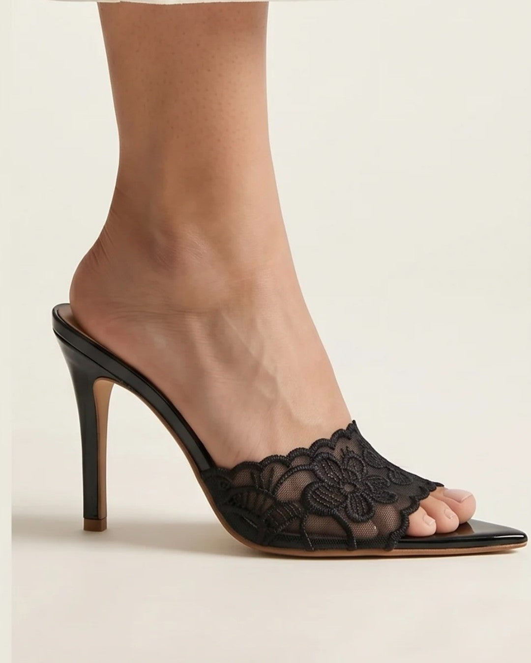 Lace Mule Gianvito Rossi Inspired