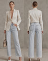 Lace Trim Detailed Denim
