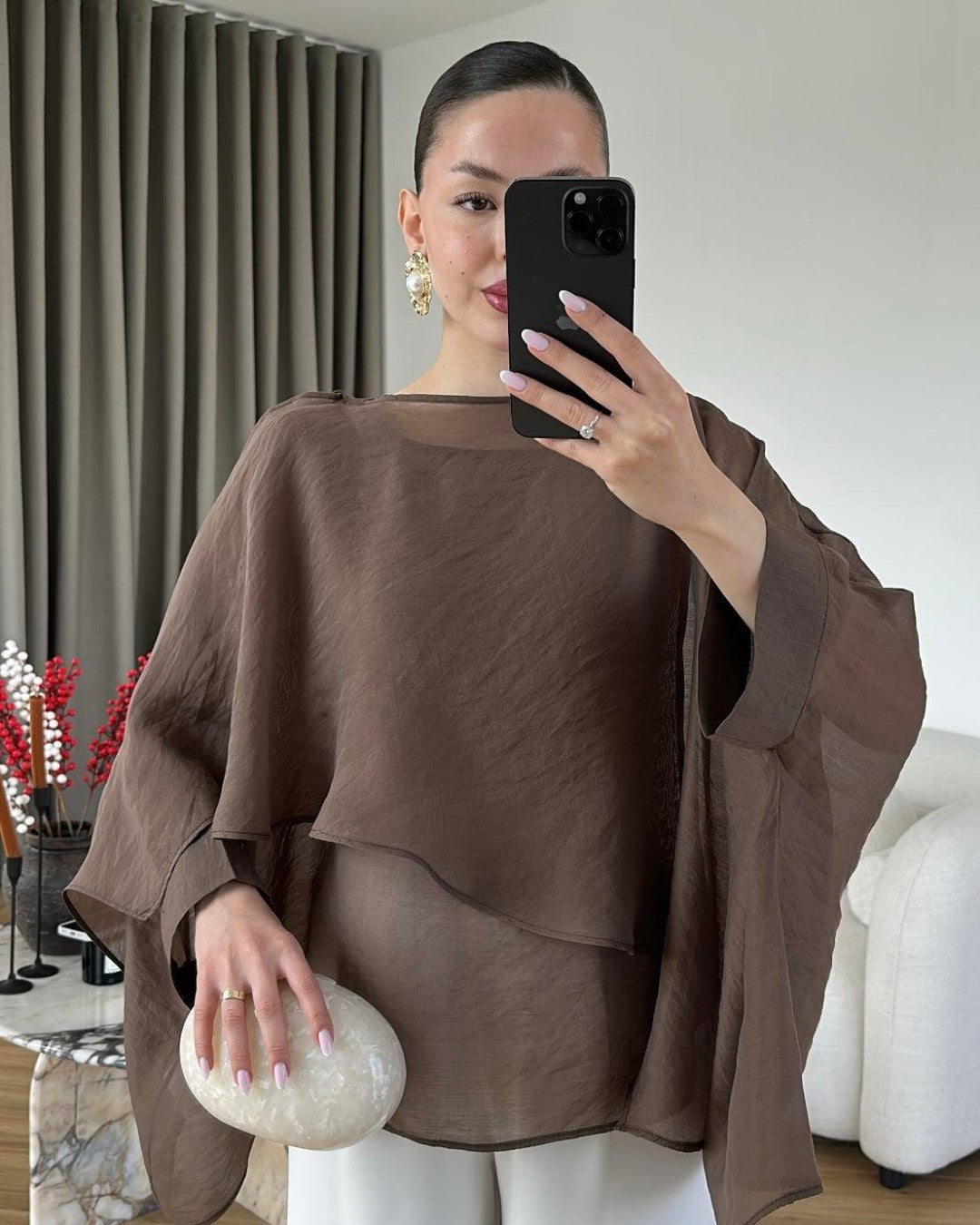 Layered Cape Flow Top