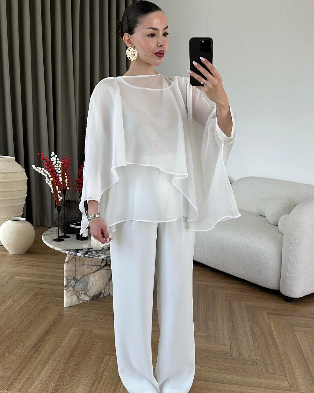 Layered Cape Flow Top