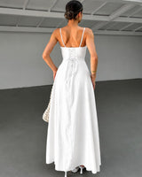 Linen Corset Maxi Dress