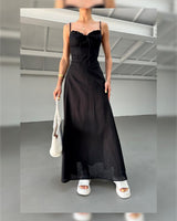 Linen Corset Maxi Dress
