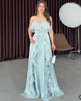 Lisa Ruffle Corset Gown