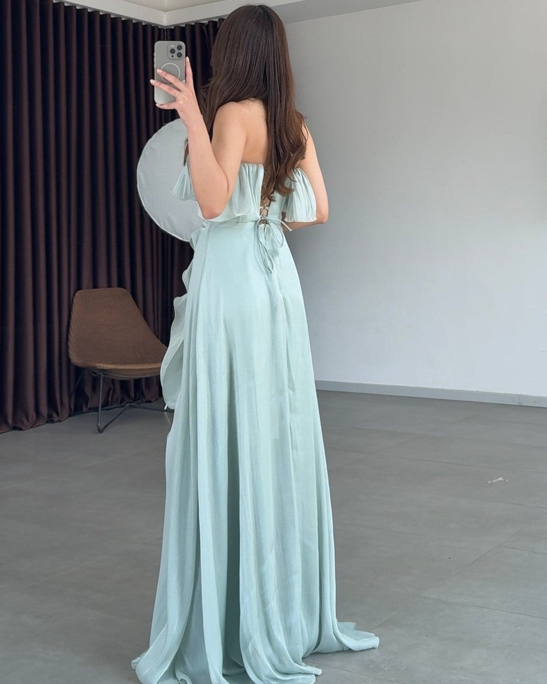Lisa Ruffle Corset Gown