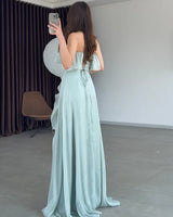 Lisa Ruffle Corset Gown