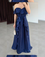 Lisa Ruffle Corset Gown